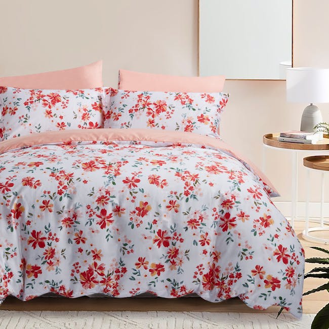 Marie Claire Lumine Full Bedding Set - Hibiscus (2 Sizes) - 0