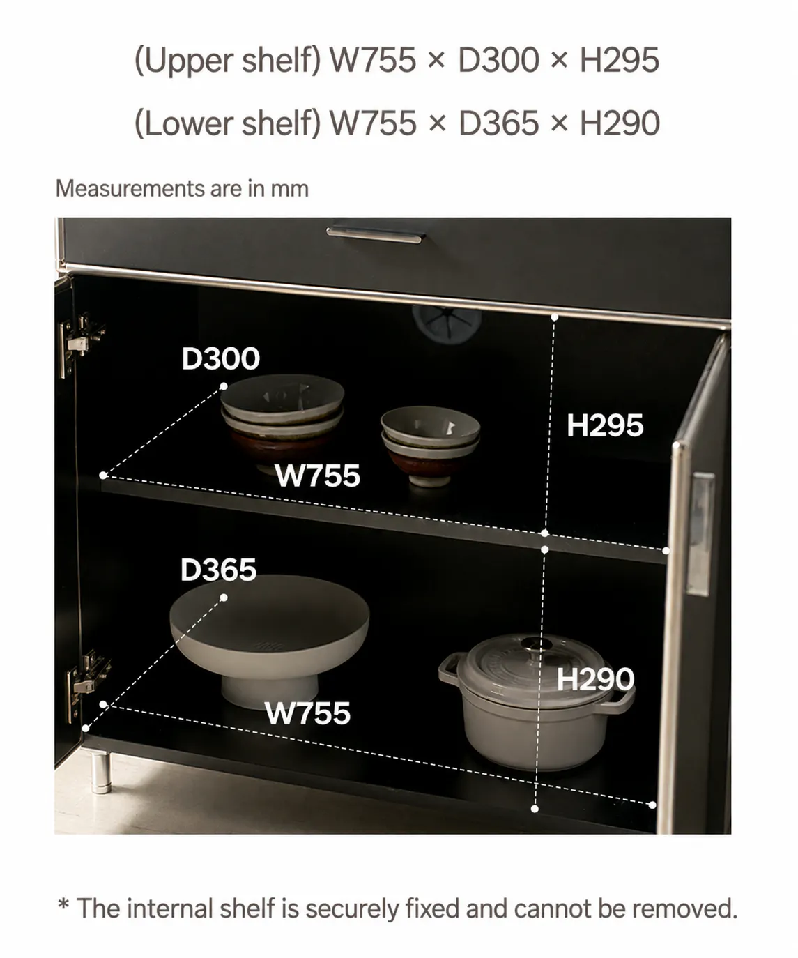 Floen Storage Cabinet 0.8m - White - 15
