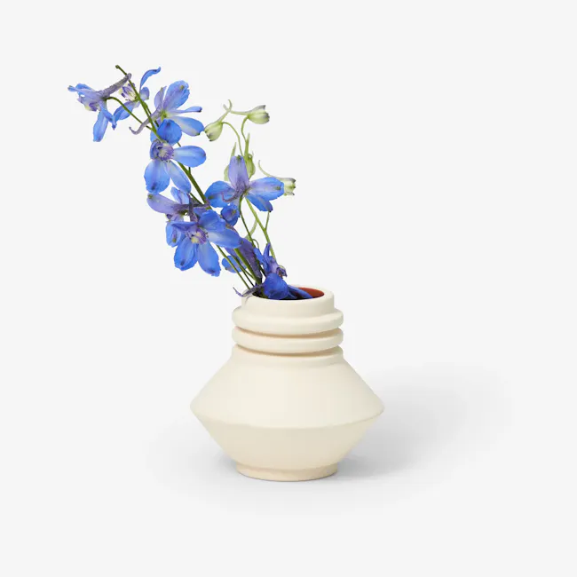 Strata Vase Mini - Cream - 6