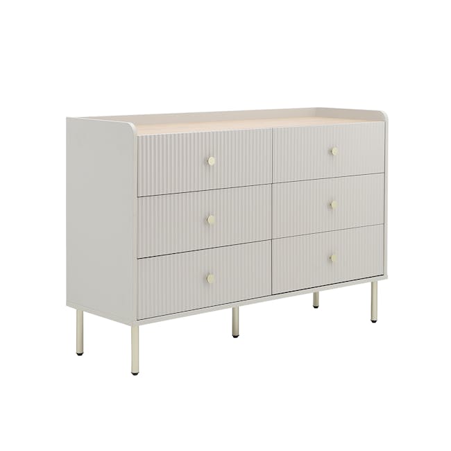 Soula 6 Drawer Chest 1.2m - Grey - 3