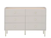 Soula 6 Drawer Chest 1.2m - Grey