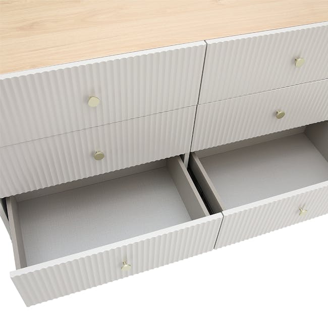 Soula 6 Drawer Chest 1.2m - Grey - 8