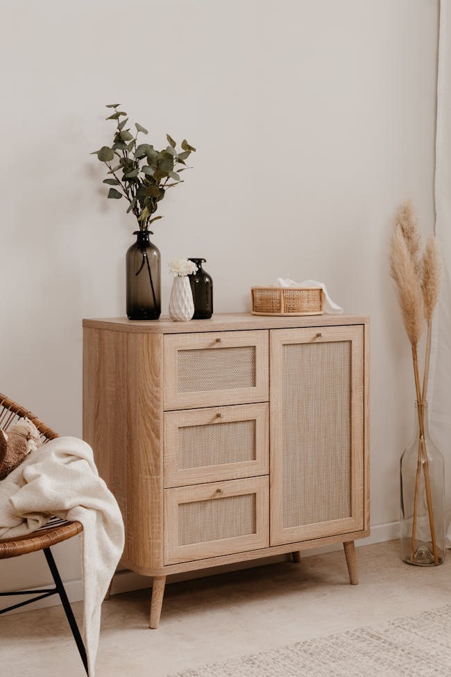 Caine Cabinet 0.8m - Natural - 13