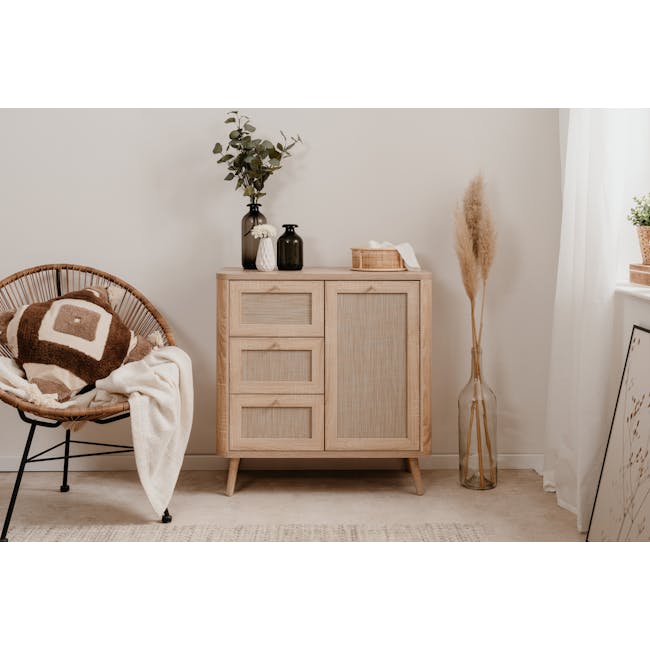Caine Cabinet 0.8m - Natural - 14