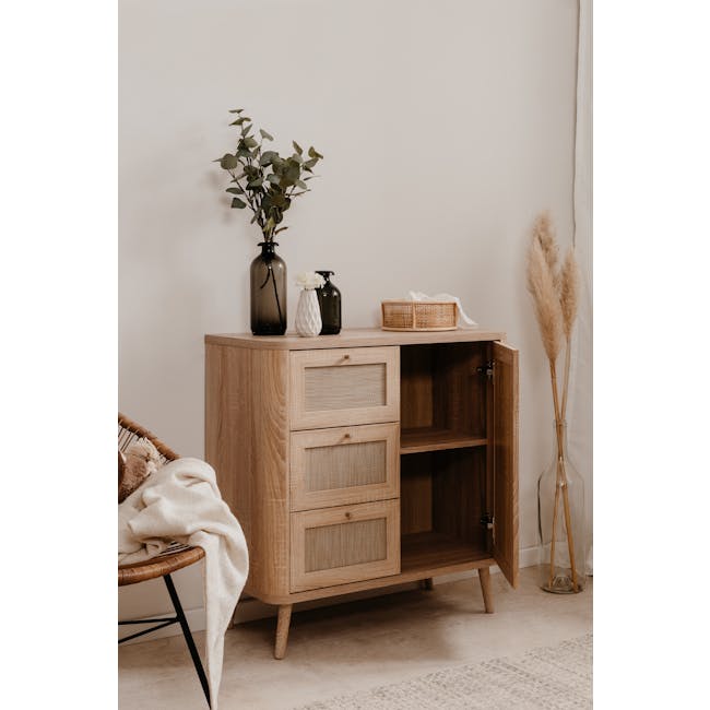 Caine Cabinet 0.8m - Natural - 4