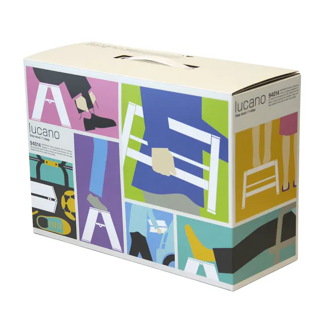 Hasegawa Lucano Aluminium 1 Step Stool - Dusty Mint - 5 - Step stool, 94014, Metaphysics, 1-step, Lucano