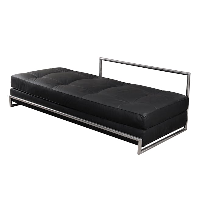 Edith Daybed - Black (Genuine Leather) - 1