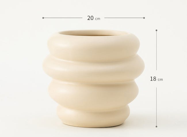 Cronut Ceramic Pot - Matte Cream - 5