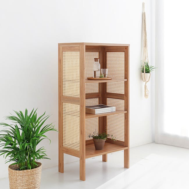Belig Rattan 3-Tier Bookshelf - 2