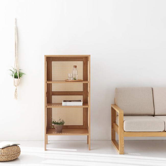Belig Rattan 3-Tier Bookshelf - 3