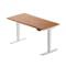 K3 Adjustable Table - White frame, Walnut MDF (2 Sizes)