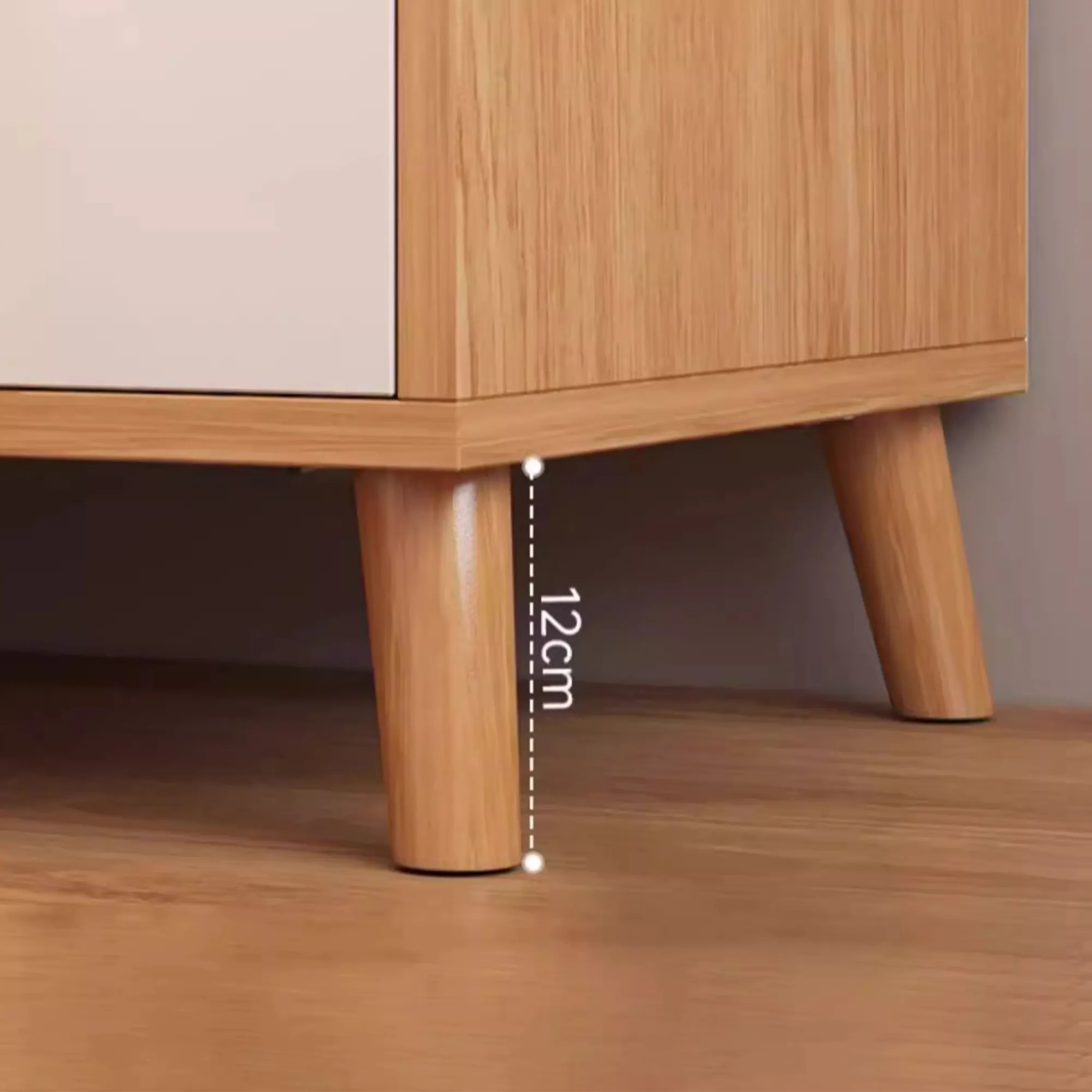 (As-is) Ted Twin Drawer Bedside Table - White - 1 - 11