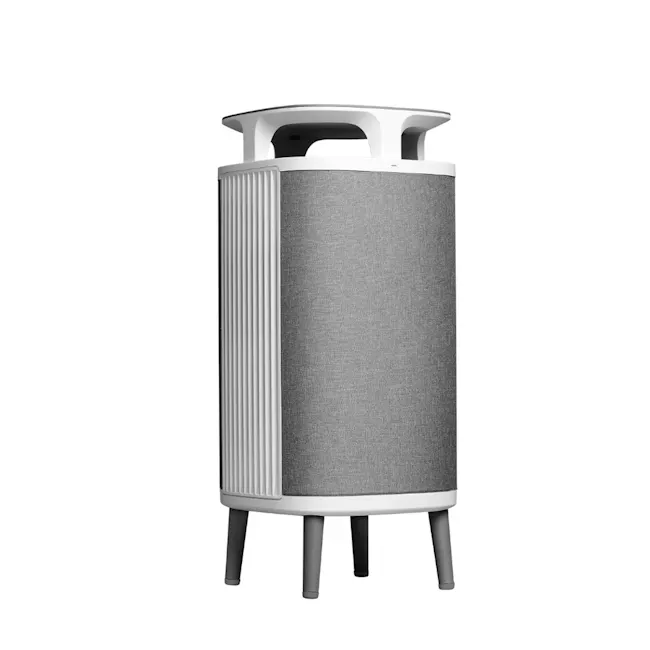 Blueair DustMagnet 5240i - 4 - standing tall, sleek design, modern aesthetic, cylindrical shape, diffuser, ventilation