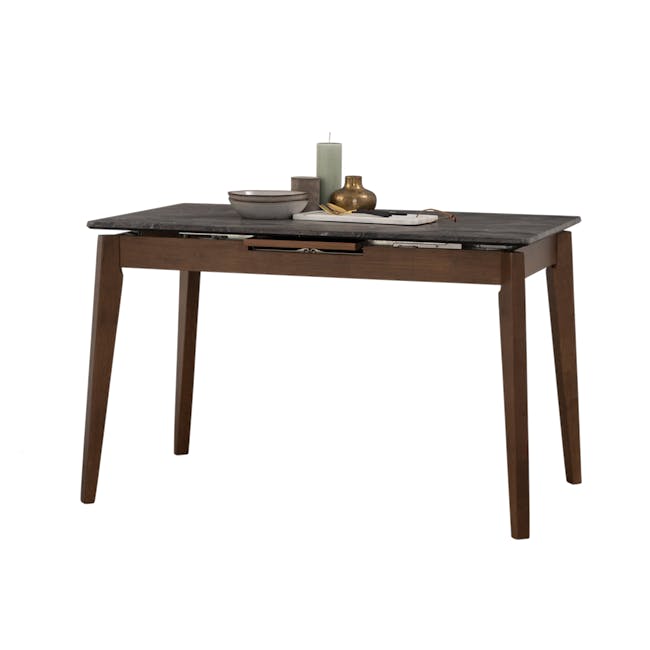 Finna Extendable Dining Table 1.2m-1.5m - Cocoa, Grey Marble (Smart Top™) - 29