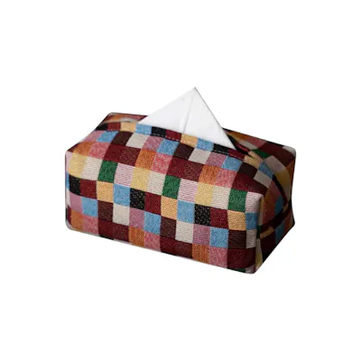 Mogen Fabric Tissue Box - Retro Checks