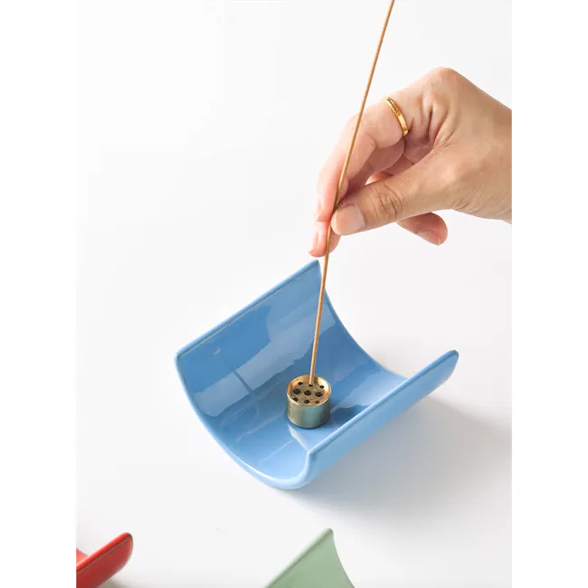 Collo Incense Holder - Green - 8