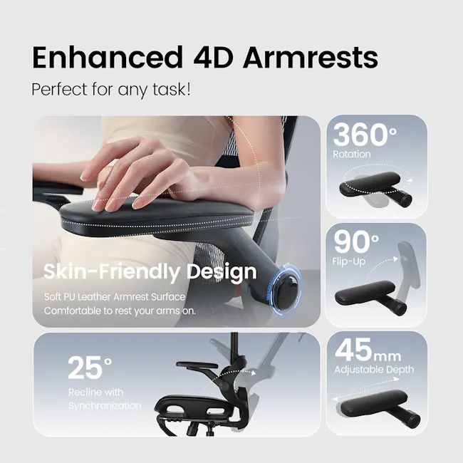 Sihoo B100 Pro Ergonomic Chair - Black - 13