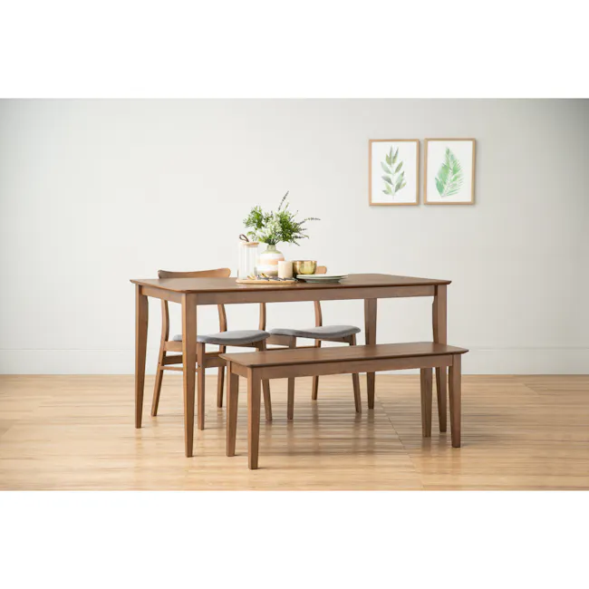 Charmant Dining Table 1.4m - Cocoa - 11 - Wooden dining table, minimalist design, light wooden floor, modern decor, simple