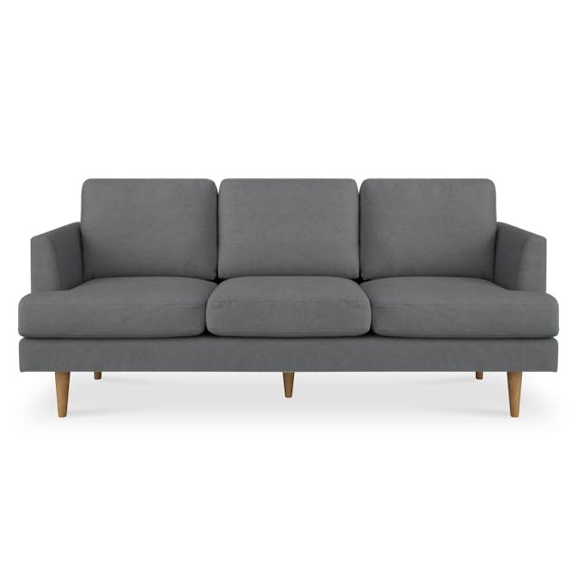Soma 3 Seater Sofa with Soma 2 Seater Sofa - Dark Grey (Scratch Resistant) - 4
