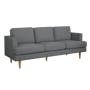 Soma 3 Seater Sofa with Soma 2 Seater Sofa - Dark Grey (Scratch Resistant) - 3