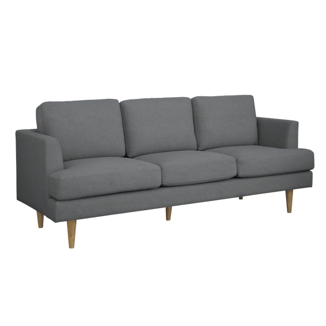 Soma 3 Seater Sofa with Soma Armchair - Dark Grey (Scratch Resistant) - 3