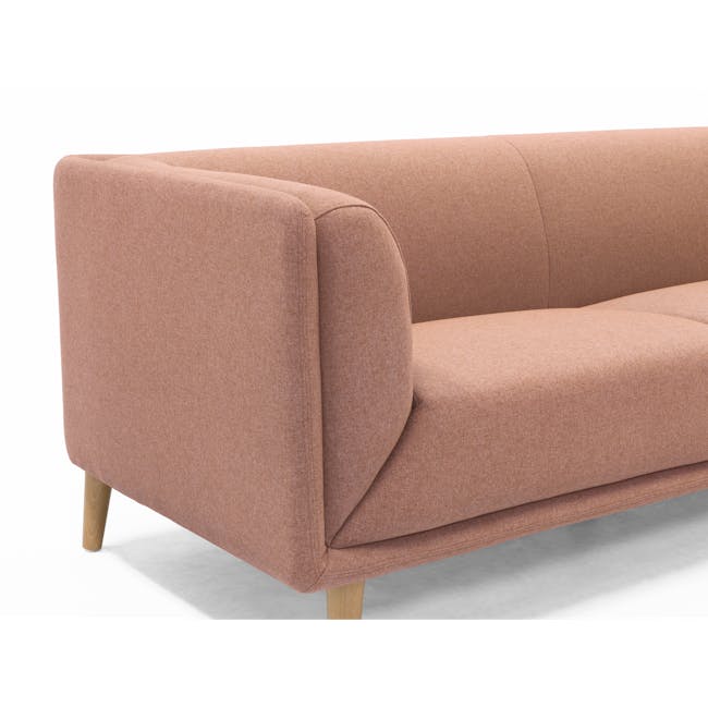 Audrey 3 Seater Sofa with Audrey 2 Seater Sofa - Blush - 9
