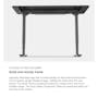K3 Adjustable Table - White frame, Solidwood Butcher Rubber Wood (2 Sizes) - 3
