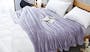 Makayla Velvet Plush Throw Blanket - Lavender - 1