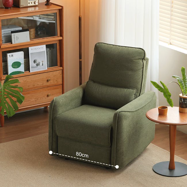 Sena Manual Recliner Sofa - Grey - 7