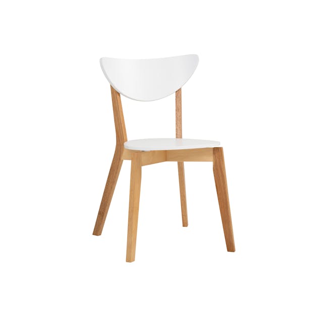 Harold Dining Table 1.5m in Natural, White with Harold Bench 1m and 2 Harold Dining Chairs in Natural, White - 15