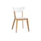 Taurine Extendable Dining Table 0.75m-1.15m in Natural with 2 Harold Dining Chairs in White - 28