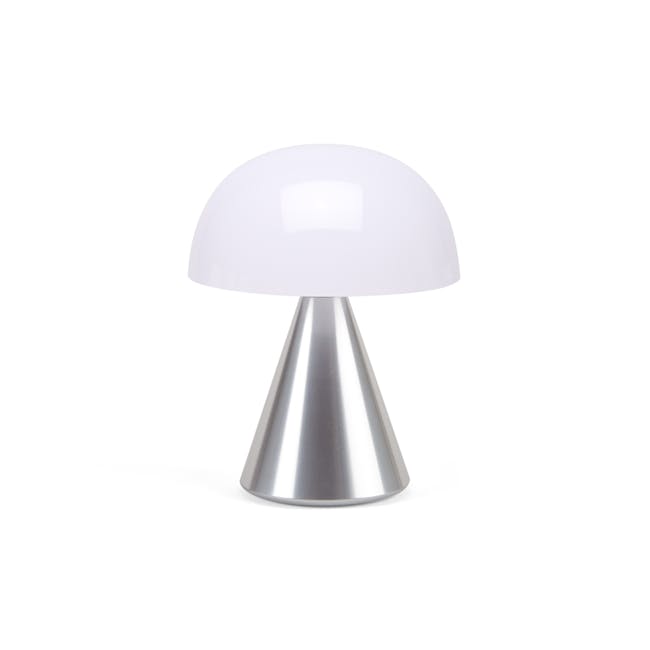 Lexon MINA L Led Lamp - Alu Poli - 1 - Modern pendant light, sleek design, minimalist style, white dome shade, metallic