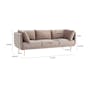 Esme 3 Seater Sofa - Silver - 10