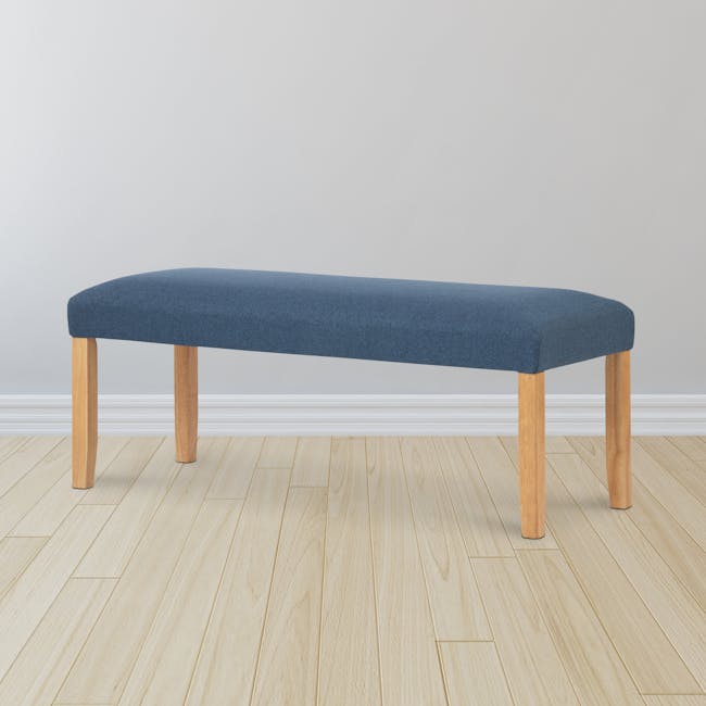 Nora Bench 1.2m - Natural, Navy (Fabric) - 2