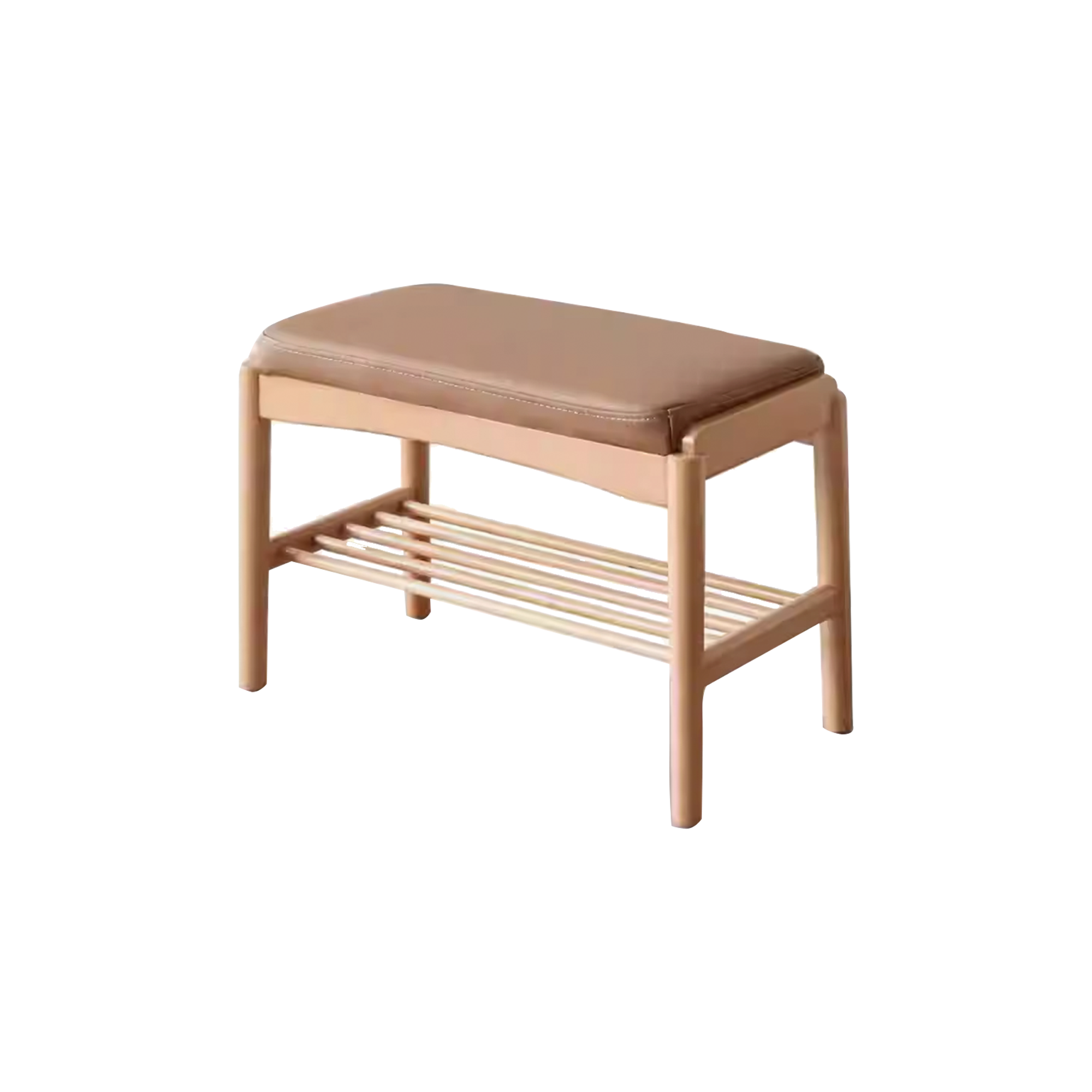 Kaye Shoe Bench 0.6m - Tan (Faux Leather)