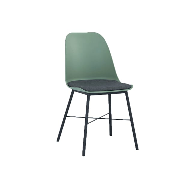 Ellie Round Concrete Dining Table 1.2m with 4 Denver Dining Chairs in Yellow, Green, White and Blue - 13
