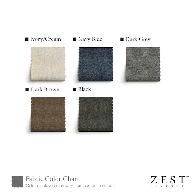 Caceda Ottoman - Dark Grey (2 Sizes) - 12 - Ivory/Cream, Navy Blue, Dark Grey, Dark Brown, Black, Navy