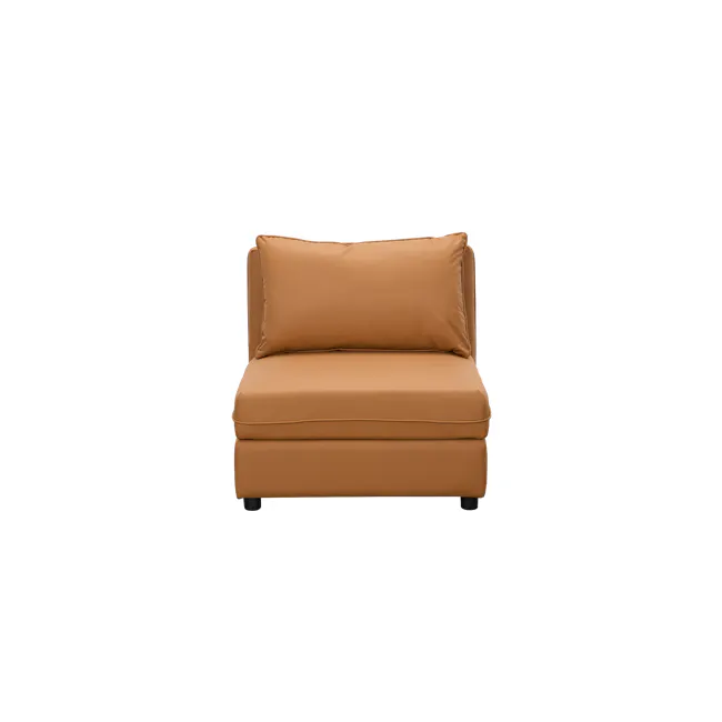 Cameron Storage Armless Unit - Tan (Pet Friendly) - 1 - Brown sofa, minimalist design, cushioned seating, modern decor, cozy