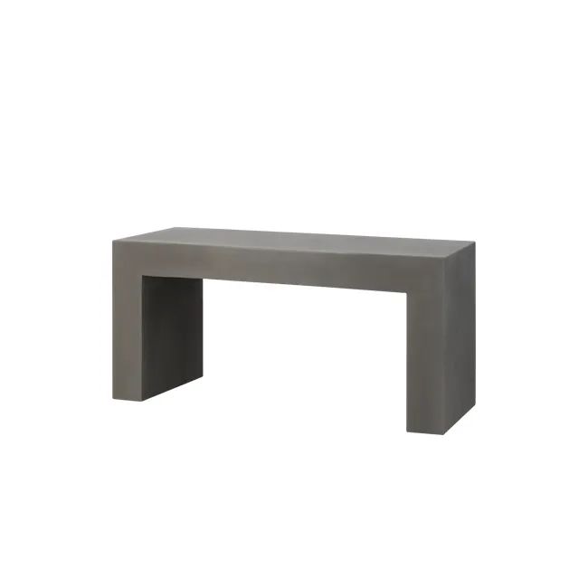 Ryland Concrete Bench 1m - 1 - Modern minimalist bench, sleek concrete design, abstract art piece, geometric form