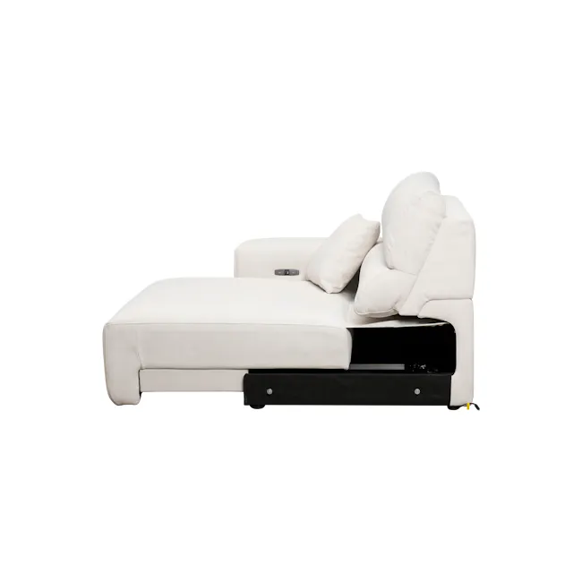 Forte Left Arm Power Sliding Extension Sofa Unit - Pearl River (Scratch Resistant) - 36