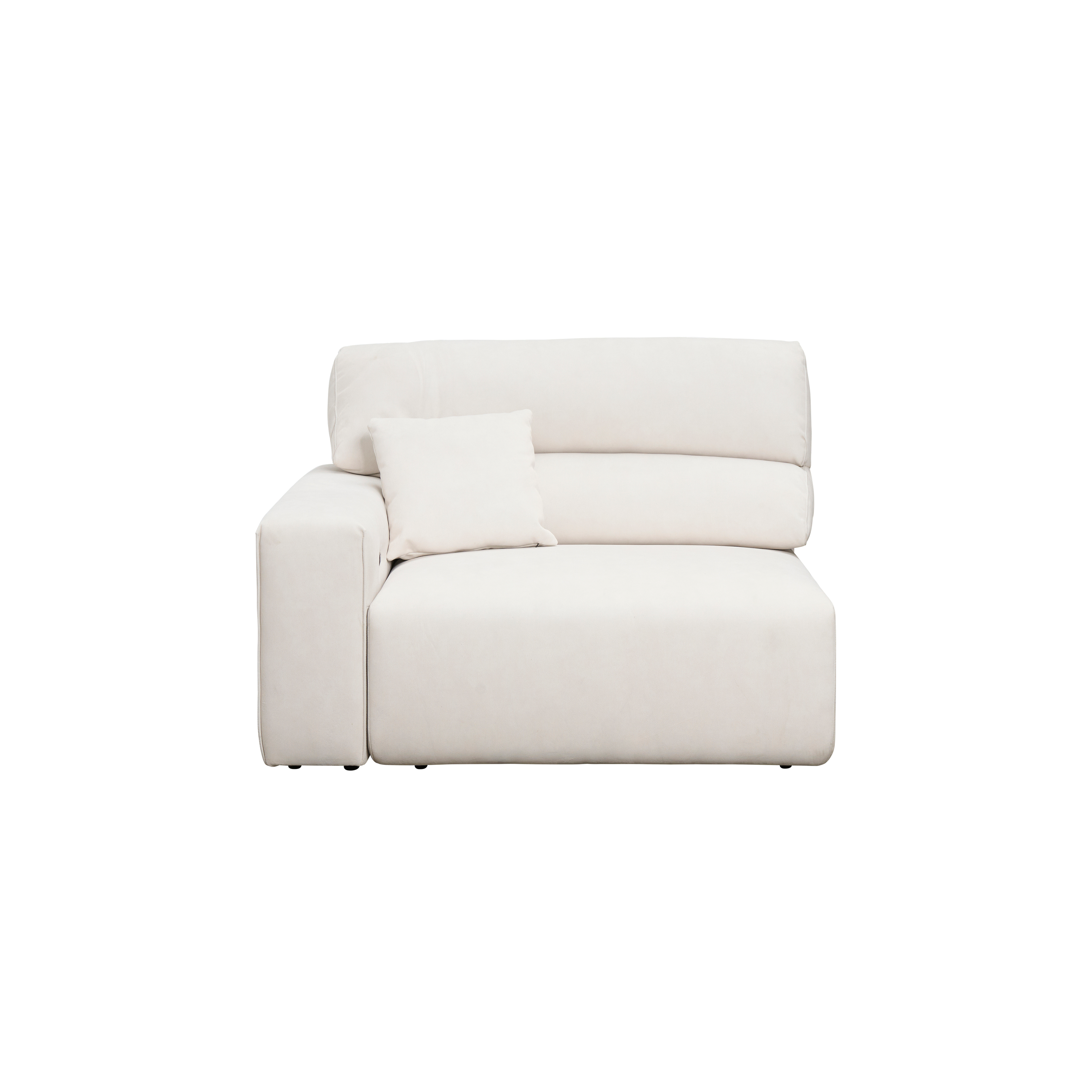 Forte Left Arm Power Sliding Extension Sofa Unit - Pearl River (Scratch Resistant)