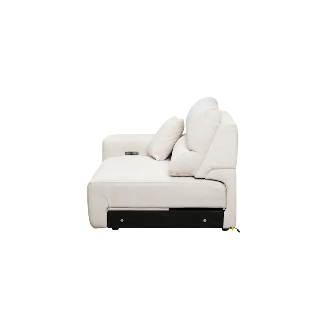 Forte Left Arm Power Sliding Extension Sofa Unit - Pearl River (Scratch Resistant) - 35