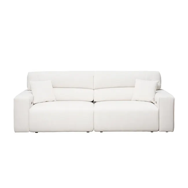 Forte Left Arm Power Sliding Extension Sofa Unit - Pearl River (Scratch Resistant) - 37