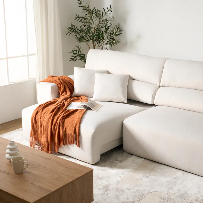 Forte Left Arm Power Sliding Extension Sofa Unit - Pearl River (Scratch Resistant) - 4