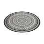 Essenza Round Flatwoven  Rug 1.2m - Black Mandala - 2