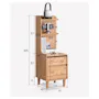 Karris Bedside Shelf Storage Table - Walnut (Left Facing Corner) - 7
