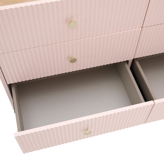 Soula 6 Drawer Chest 1.2m - Pink - 7