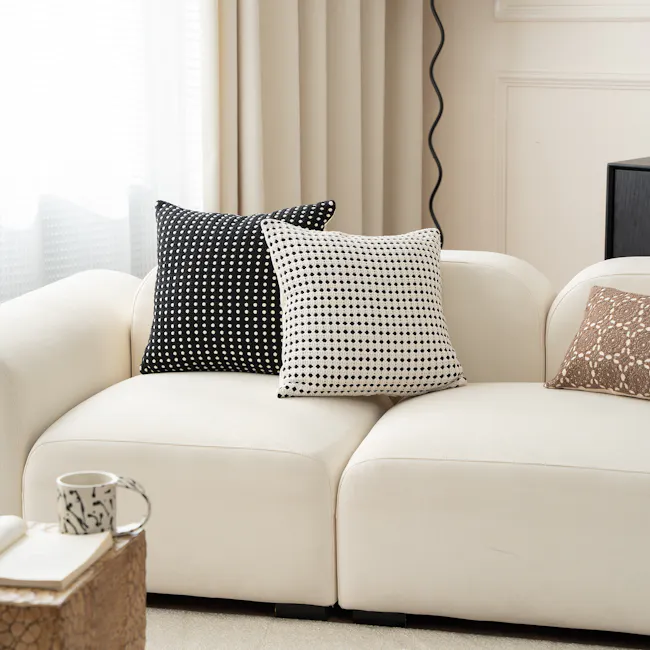 Harper Cushion Cover - Black - 2