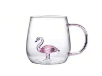 Flamingo Glass Mug