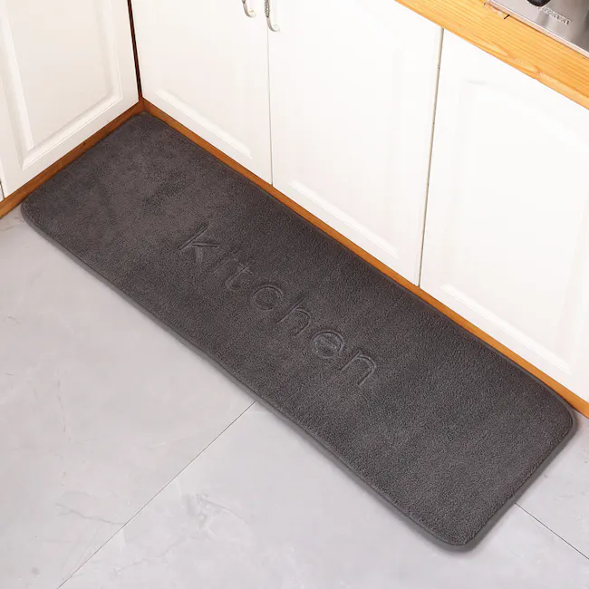 Mateo Kitchen Mat - Dark Grey - 2 - Kitchen mat, mat design, textured surface, dark gray color, kitchen flooring, kitchen